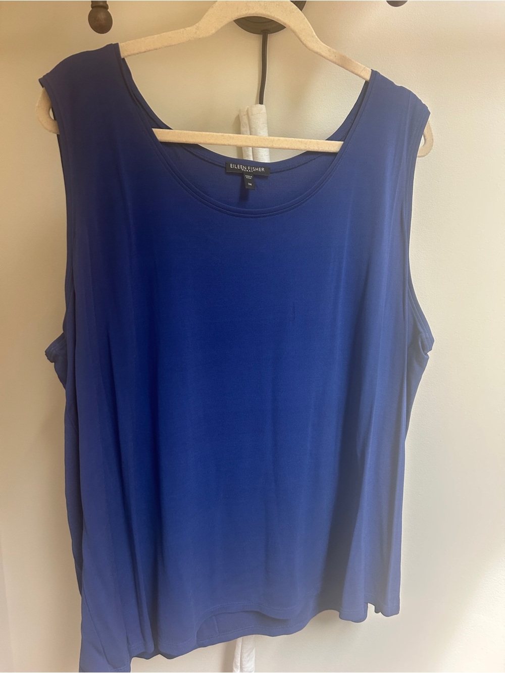 Eileen Fisher Royal Blue Sleeveless Scoop Neck Tank